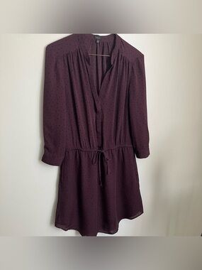 Aritzia Babaton 100% Silk Mini Dress with Long Sleeves